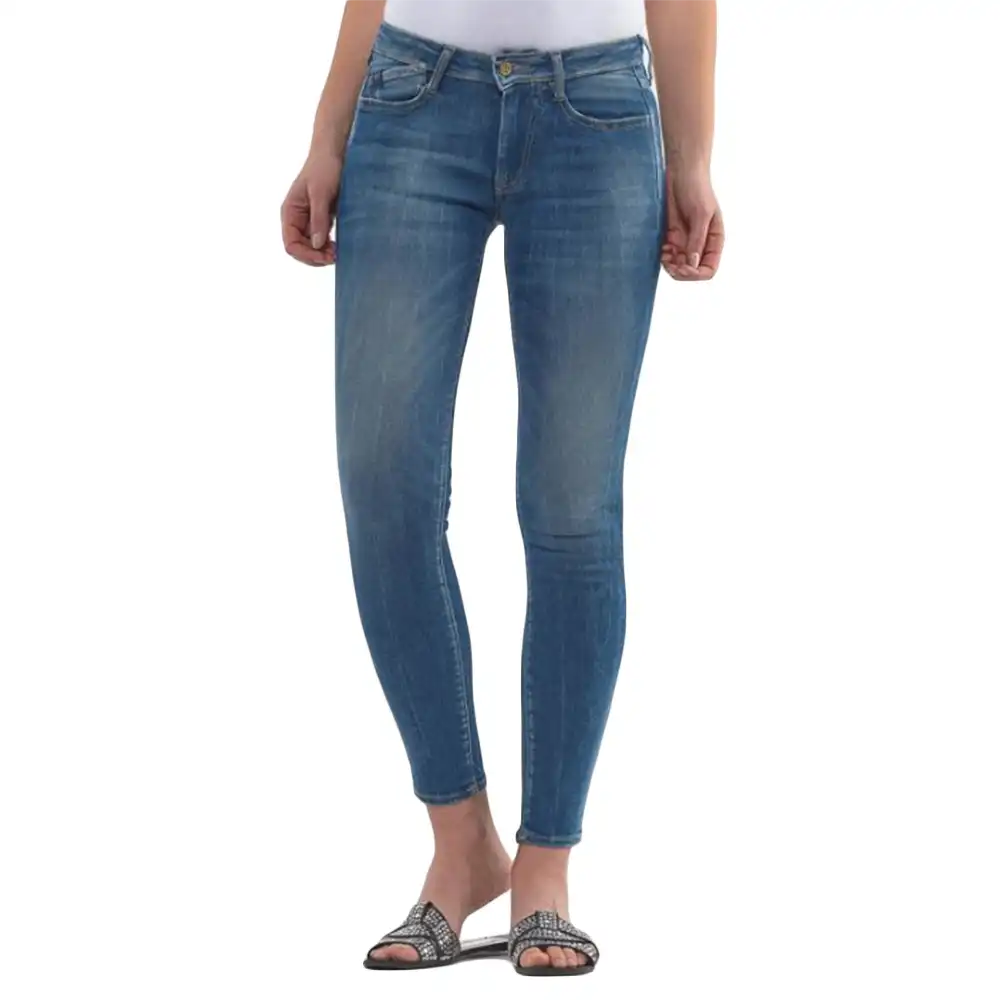 power skinny 7/8ème délavé